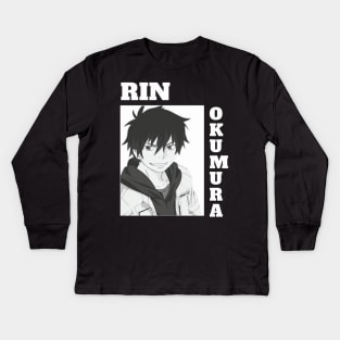 Blue Exorcist Rin Okumura Kids Long Sleeve T-Shirt